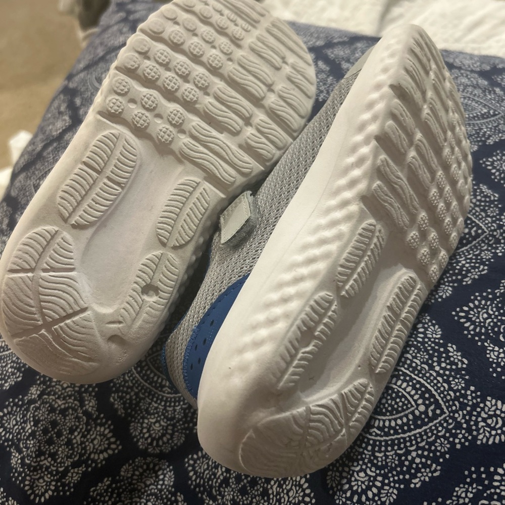 Kids Gray and Blue Sneakers